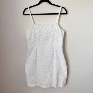Urban Outfitters White Eyelet Mini Dress